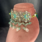 Emerald Mesh Paradise Necklace Set