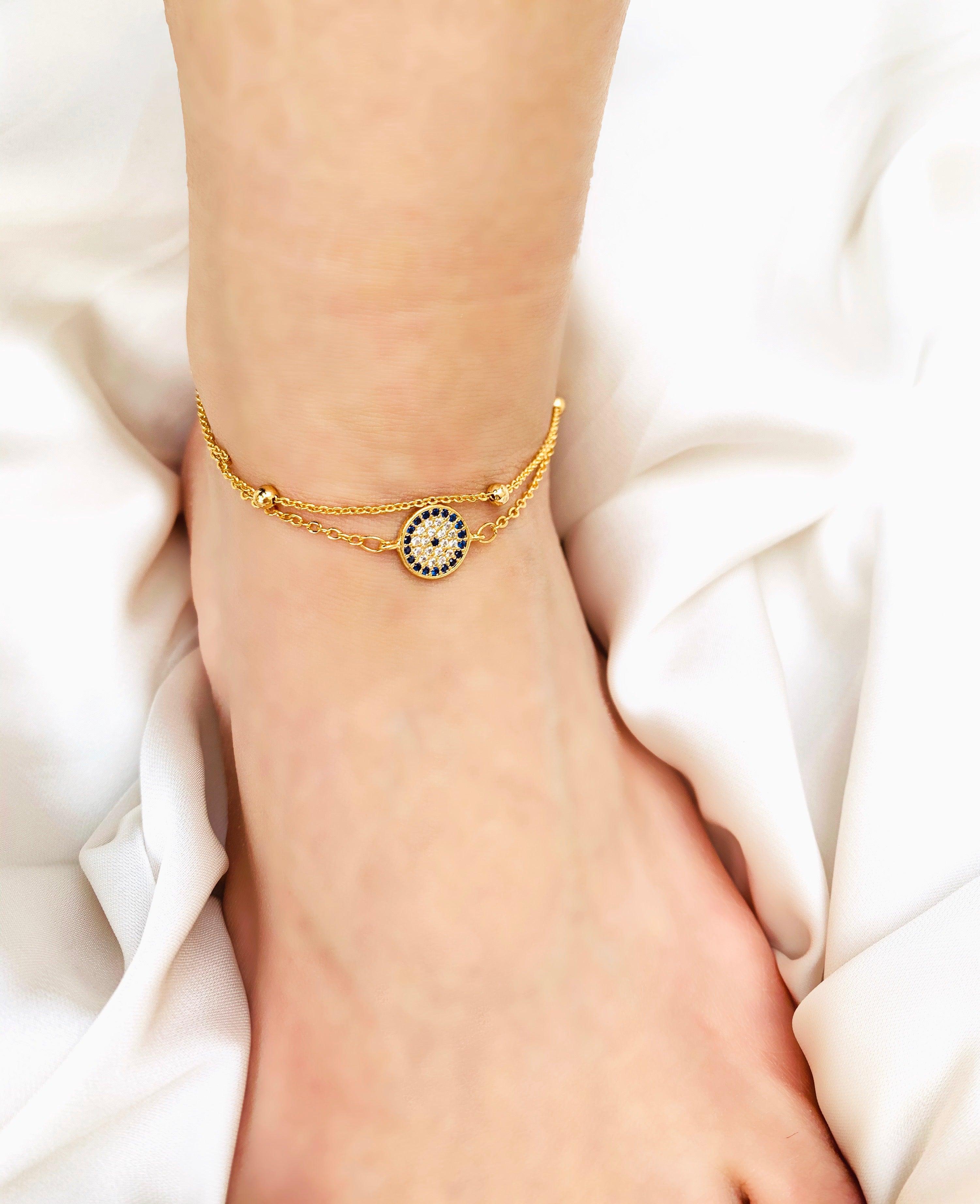 Evil Eye Anklet - Zevar King