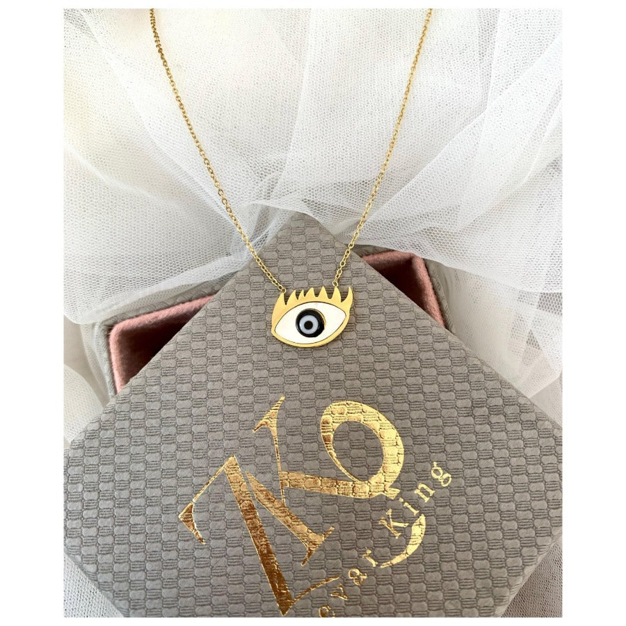 Stacked Evil Eye Necklace - Zevar King