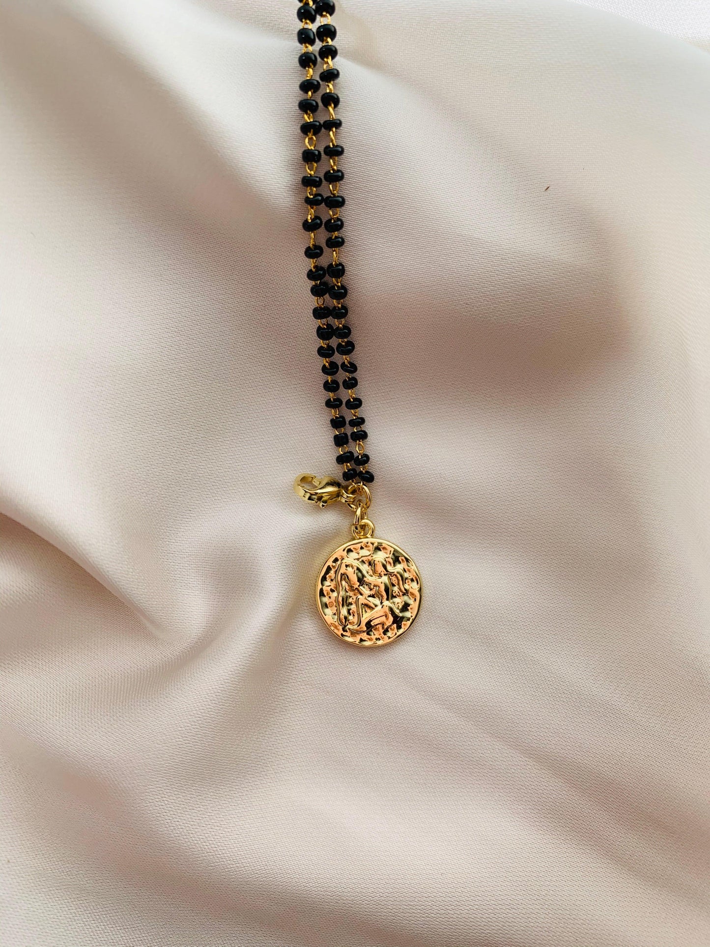 Zodiac Charm Black Beads Bracelet - Zevar King