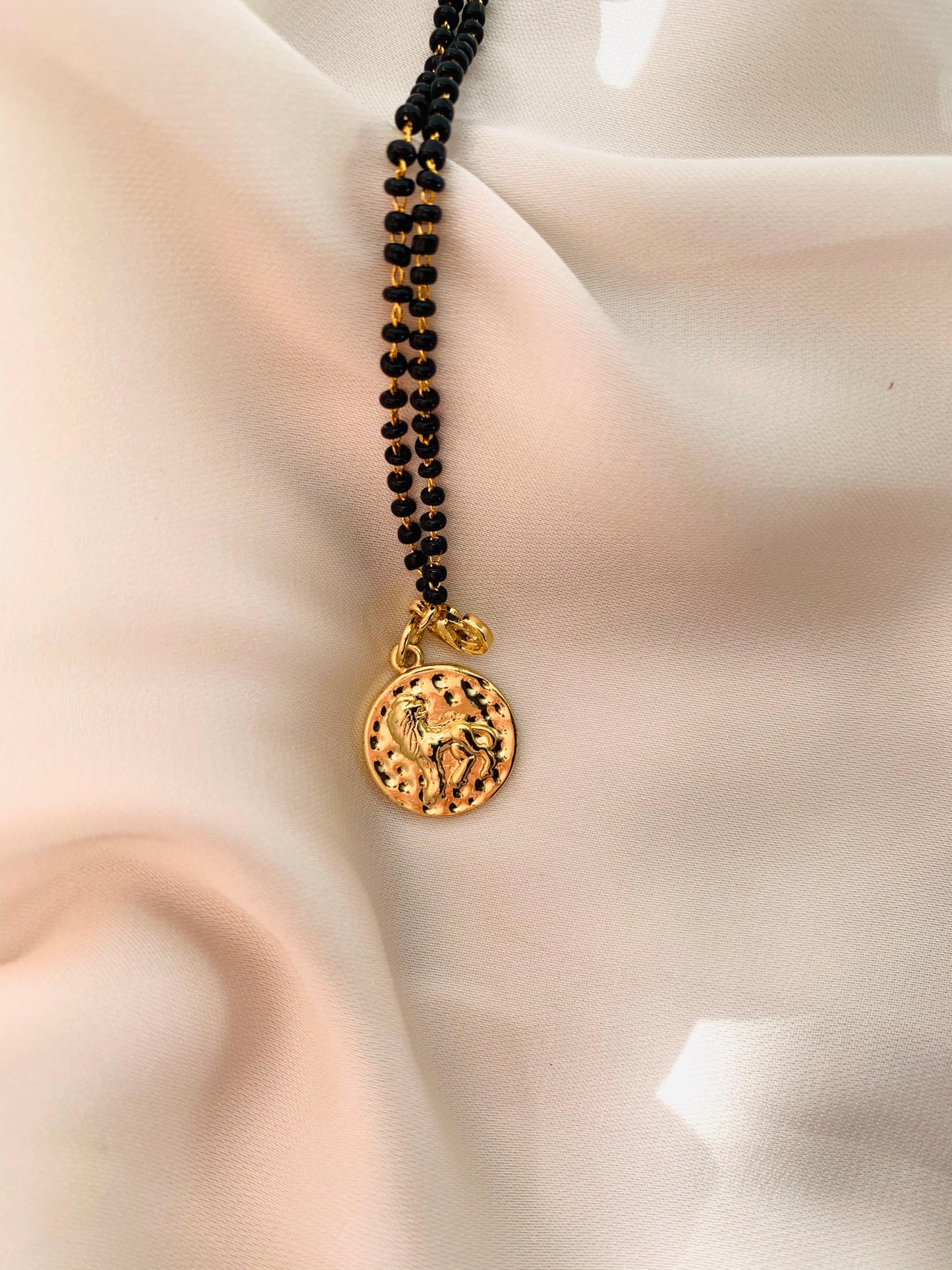 Zodiac Charm Black Beads Bracelet - Zevar King