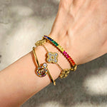 Colour crush multi sapphire princess cut bracelet - Zevar King