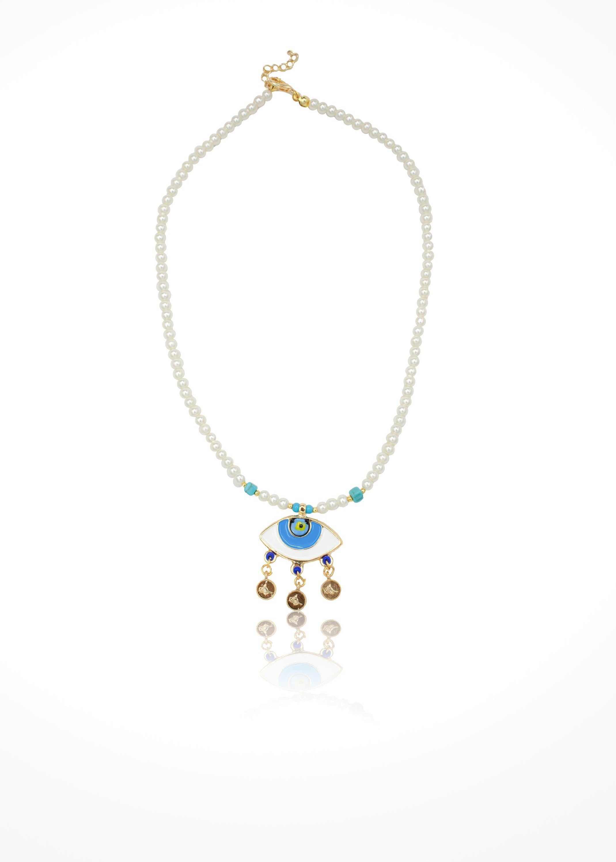 Pearl Eye Necklace - Zevar King