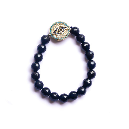 Blue Onyx Protection Bracelet - Zevar King
