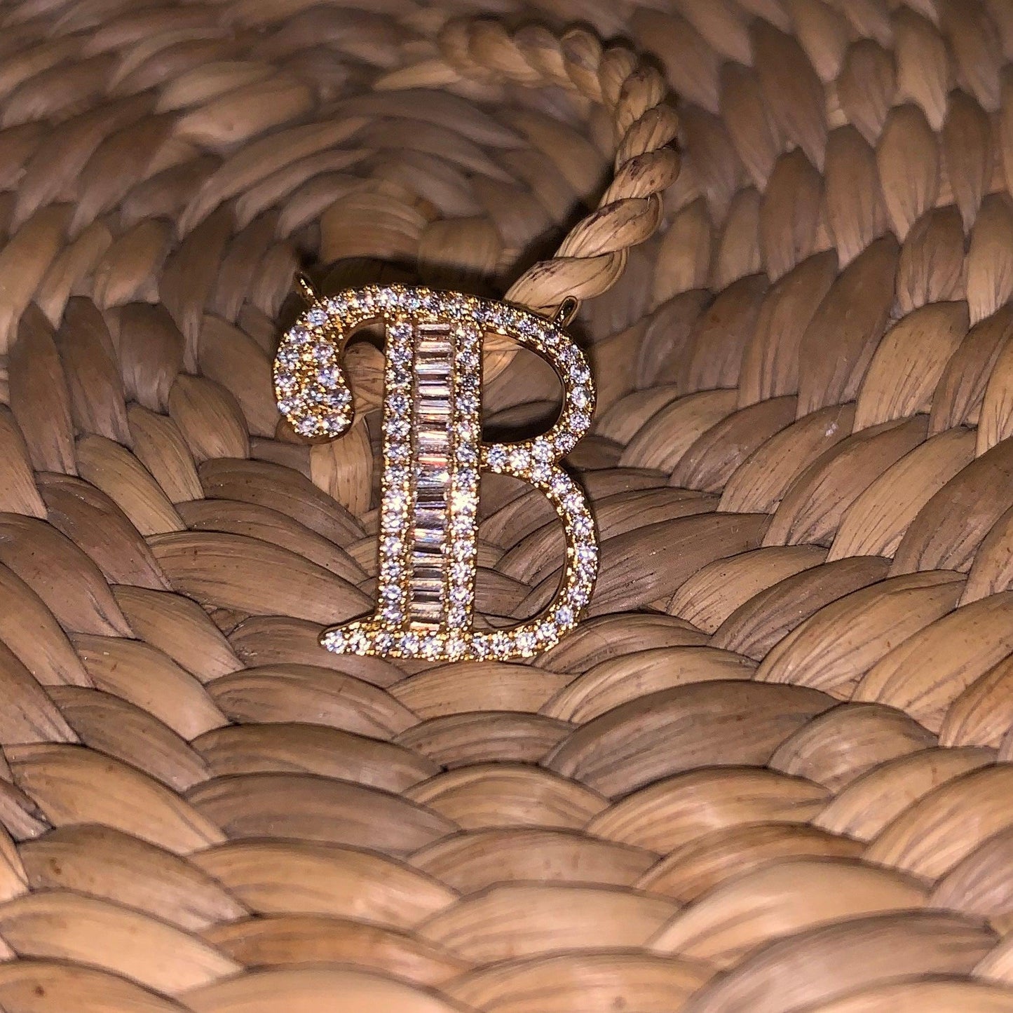 Initial Necklace with Dew Drop Chain - Zevar King