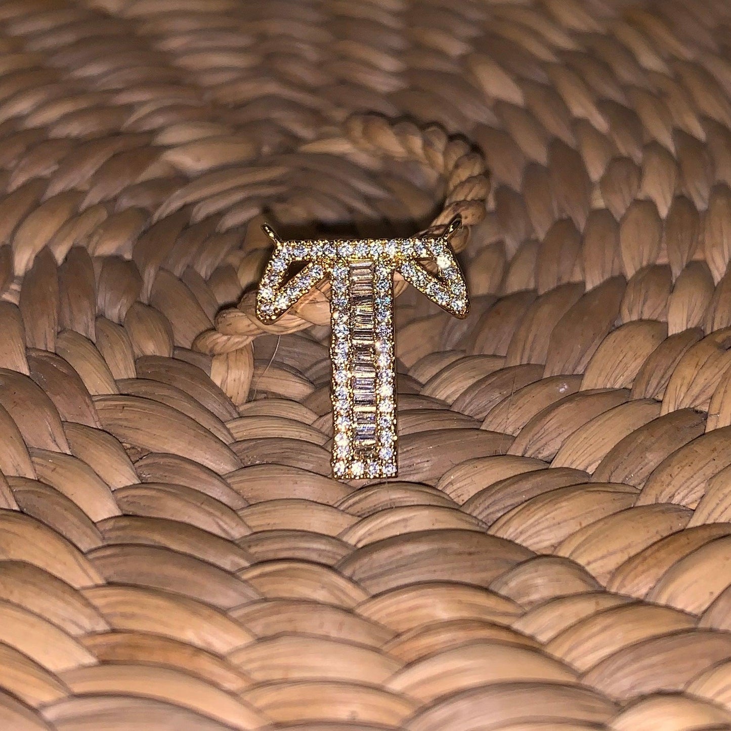 Initial Necklace with Dew Drop Chain - Zevar King