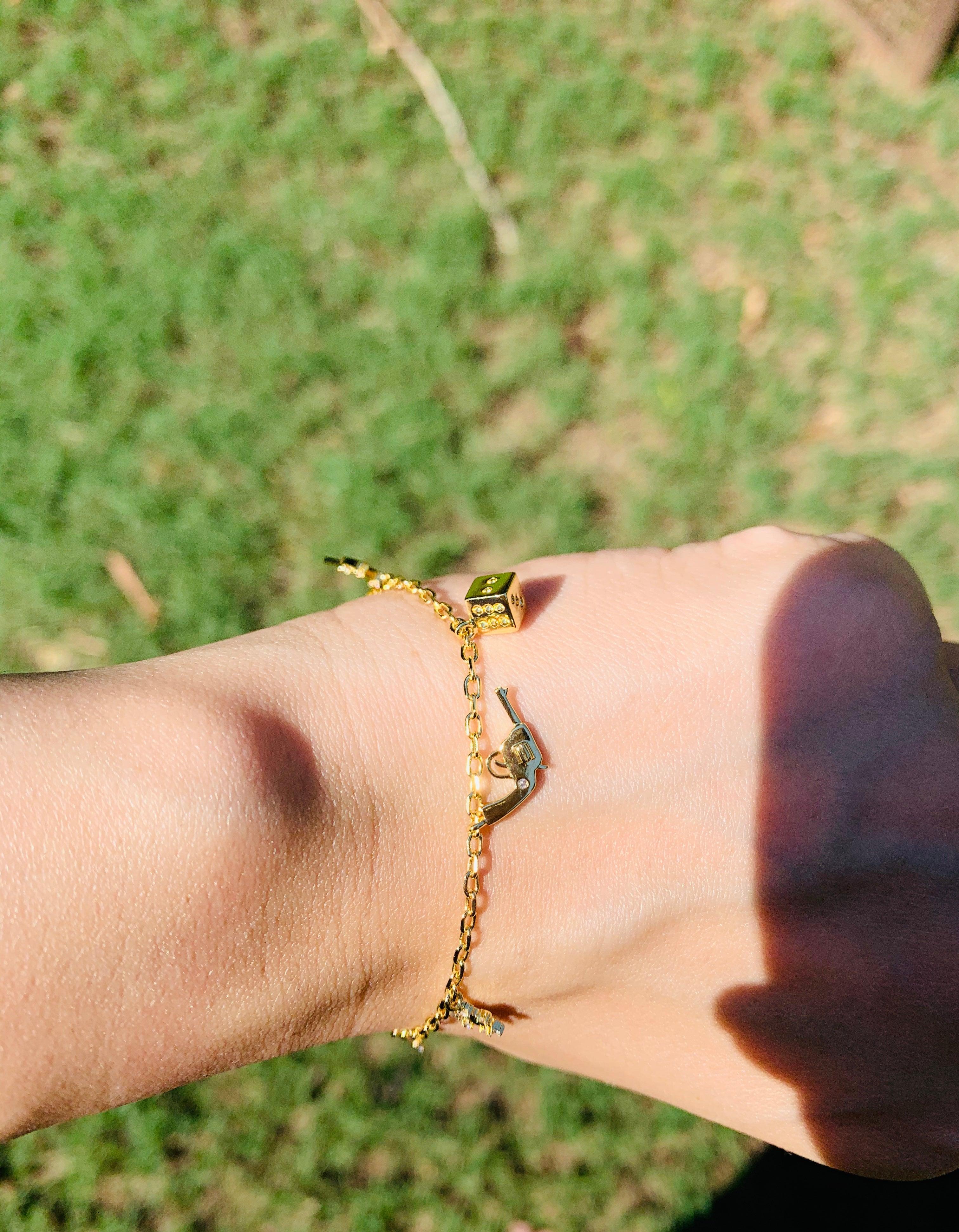 Buy Namo Guranteed Jewellery Anika Golden Bracelet For Women at Amazon.in