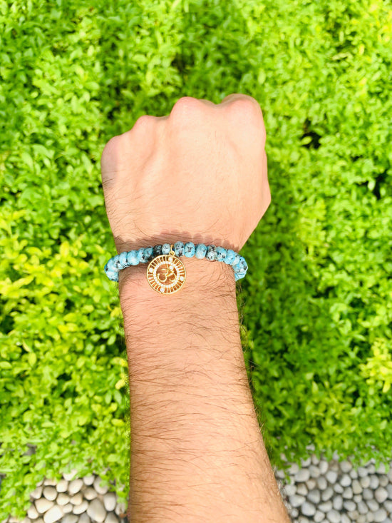 OM Turquoise Beads Bracelet - Zevar King
