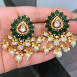Emerald Rubina Stud Earrings - Zevar King
