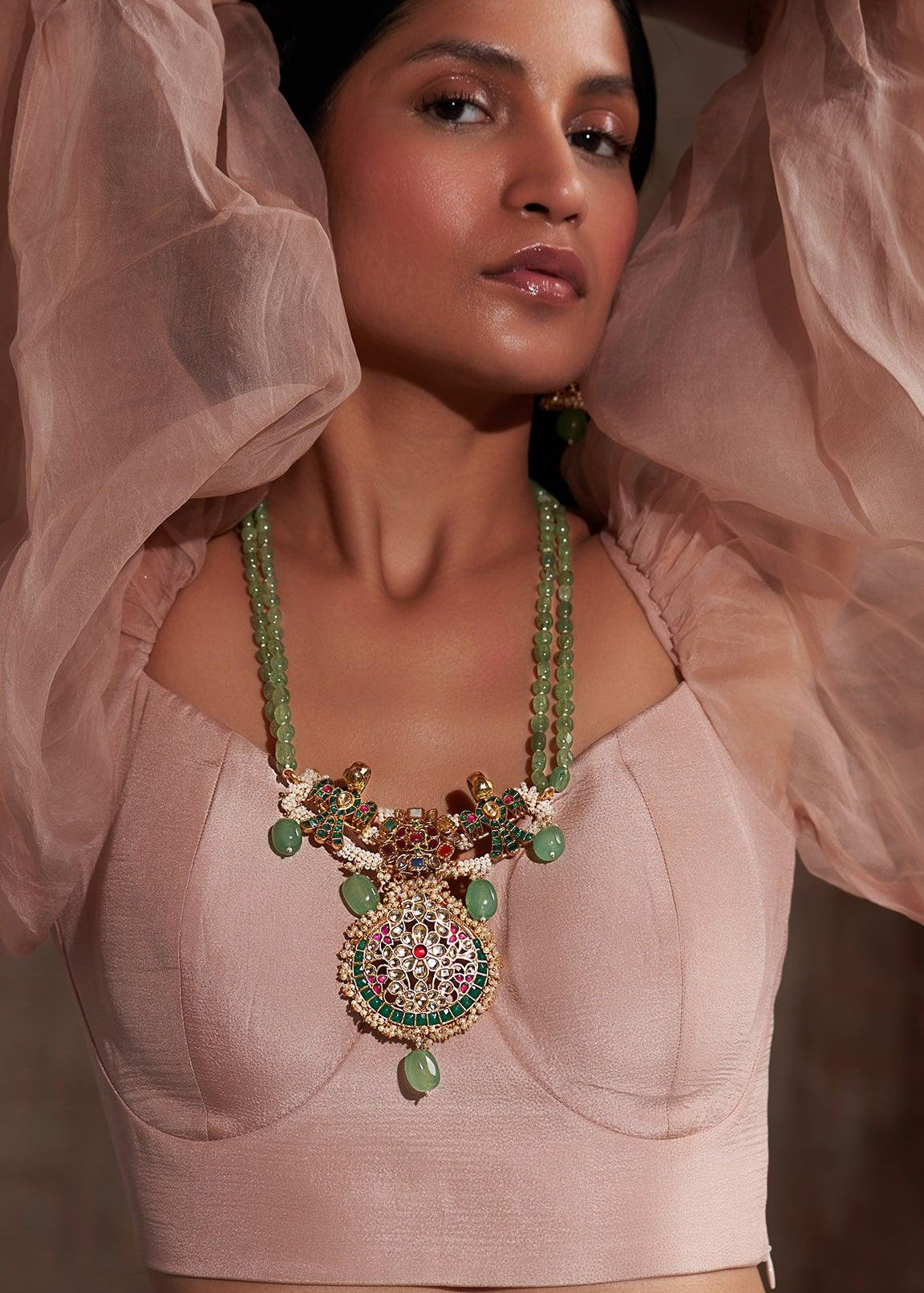 Naina Long Necklace Set - Zevar King