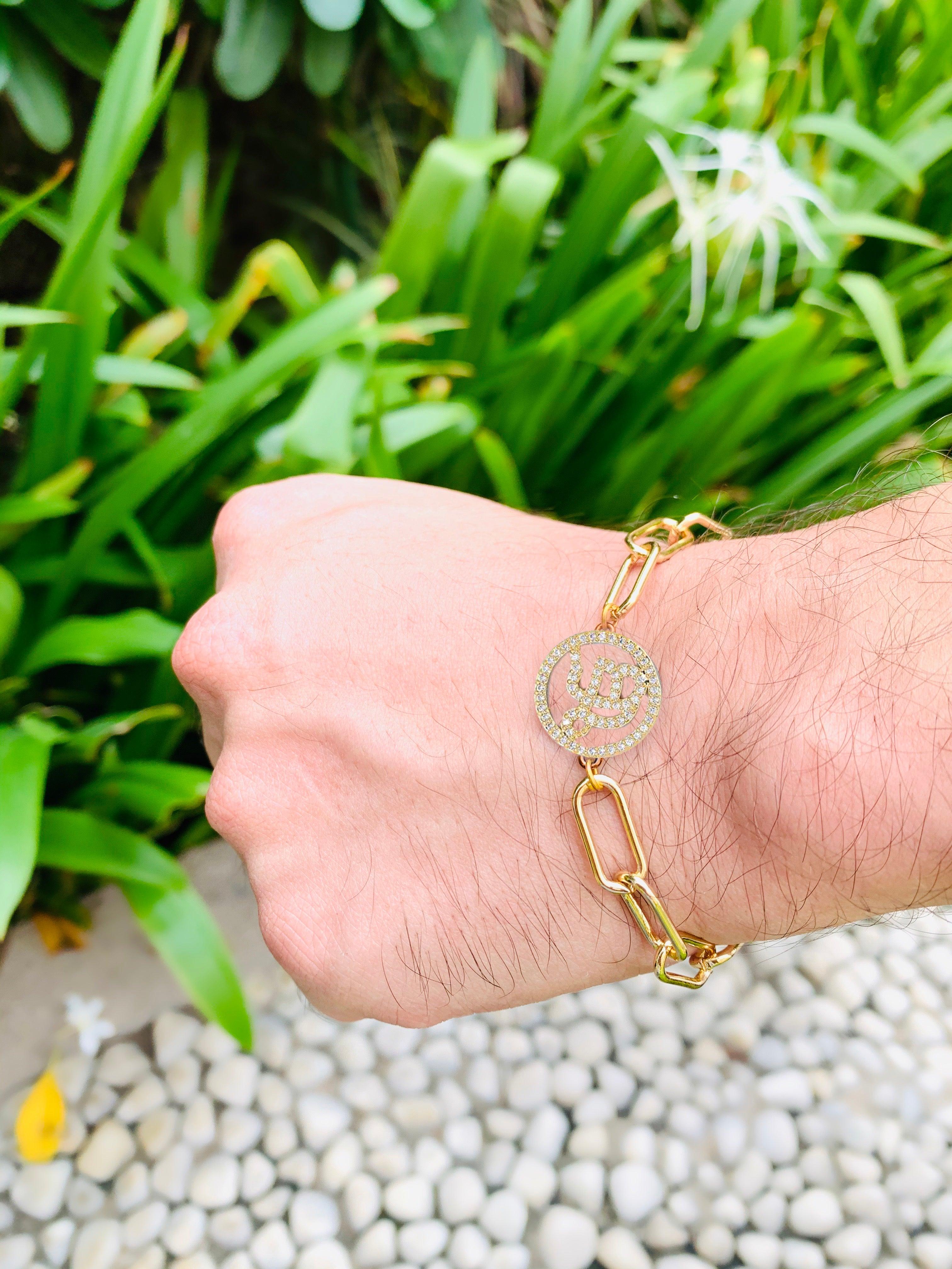 Onkar Link Chain Bracelet - Zevar King