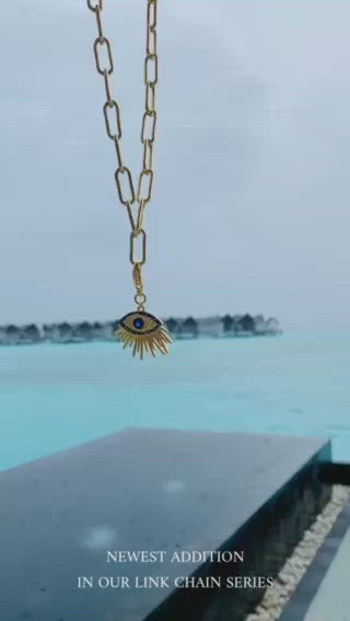 Link Chain Detachable Charm Necklace