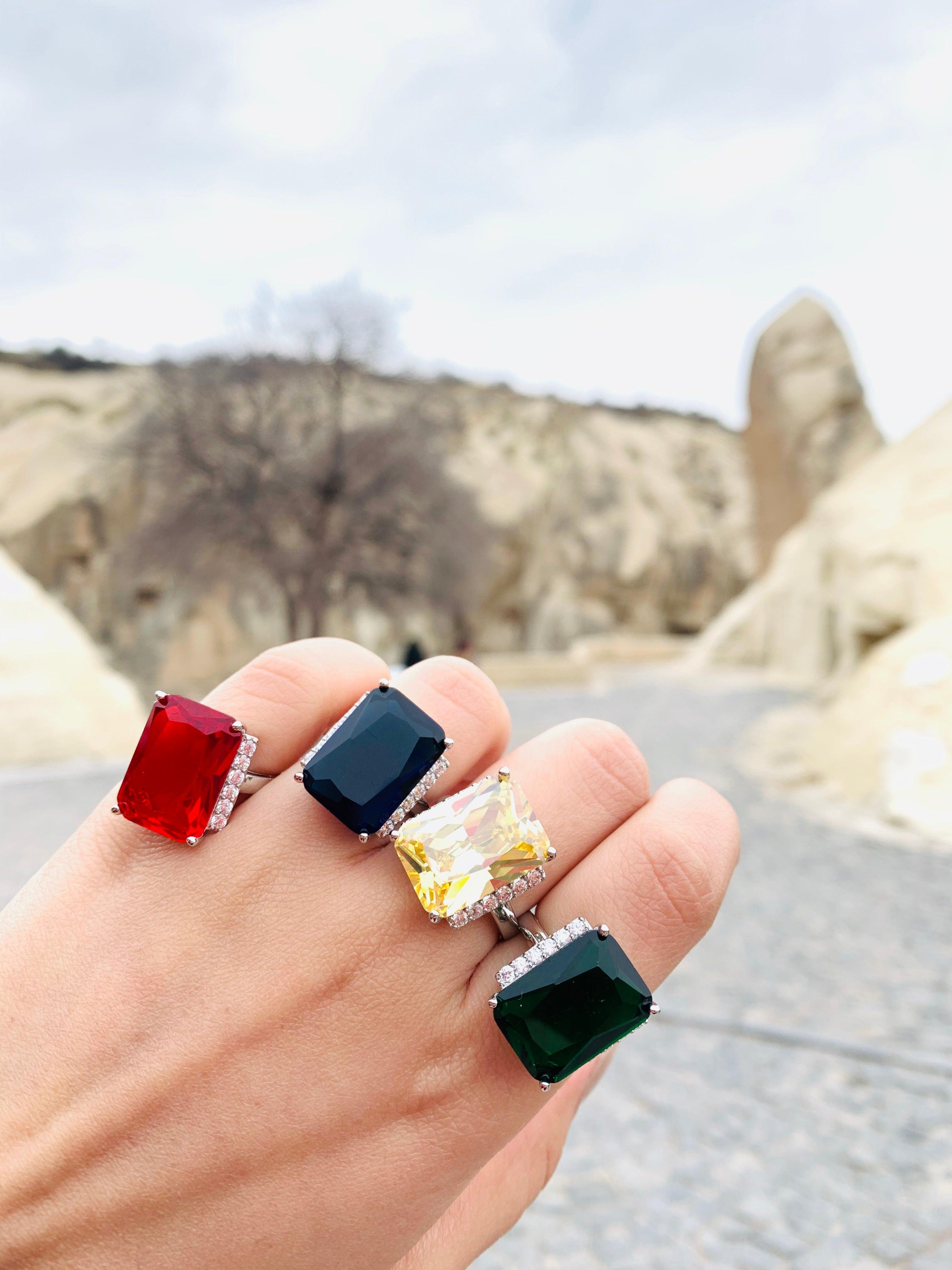 Emerald Cut Cocktail Ring - Zevar King